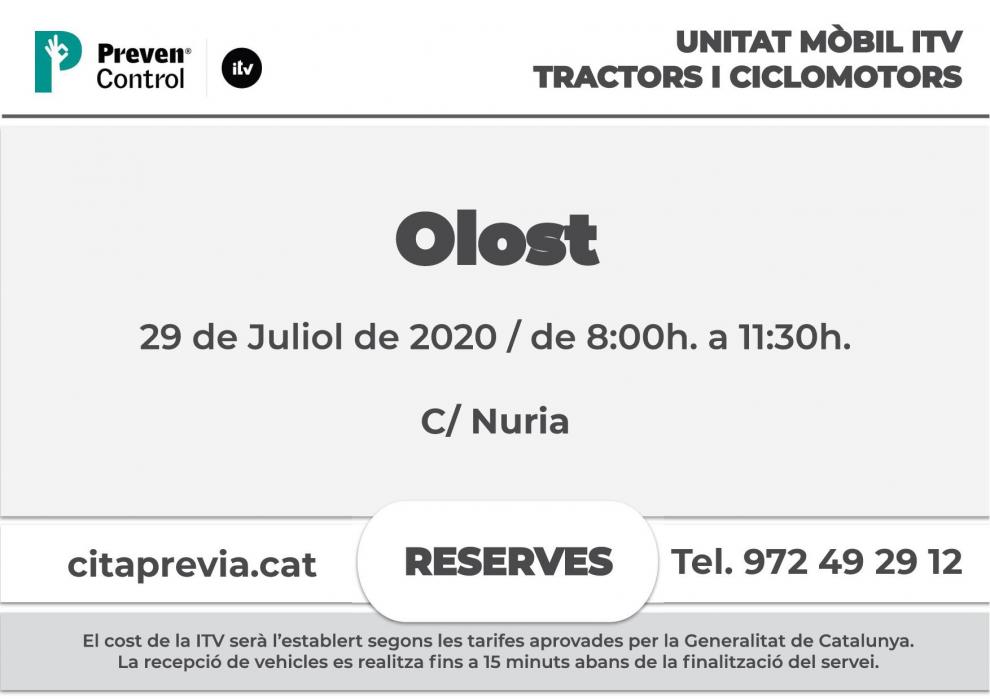 Visita de la unitat mòbil de la ITV per a tractors i ciclomotors